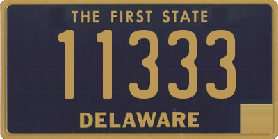 DE license plate 11333