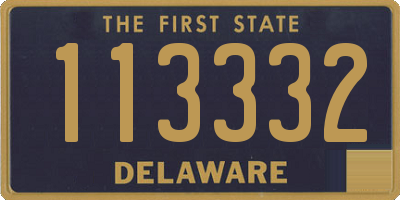 DE license plate 113332