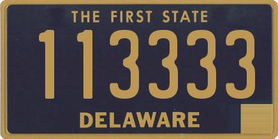 DE license plate 113333