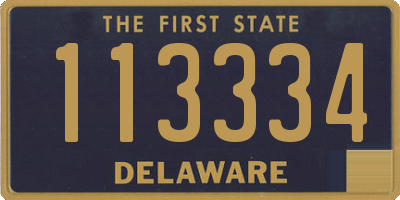 DE license plate 113334