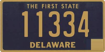 DE license plate 11334