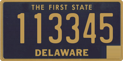 DE license plate 113345