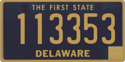 DE license plate 113353