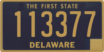 DE license plate 113377