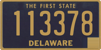 DE license plate 113378