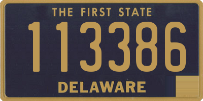 DE license plate 113386