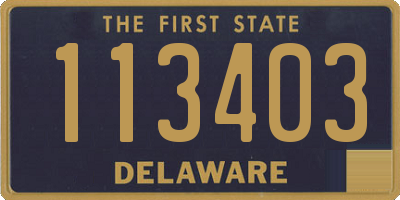 DE license plate 113403