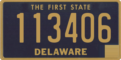 DE license plate 113406