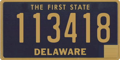 DE license plate 113418