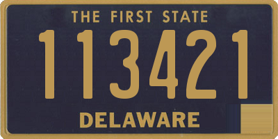 DE license plate 113421