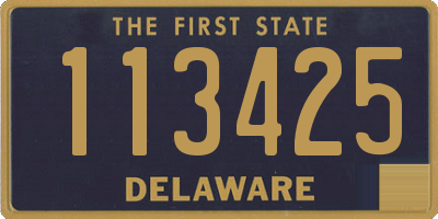 DE license plate 113425