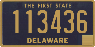 DE license plate 113436