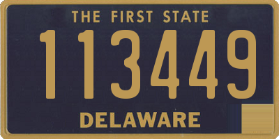 DE license plate 113449