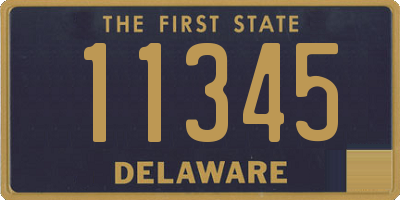 DE license plate 11345