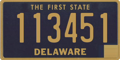 DE license plate 113451