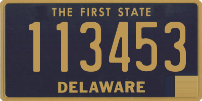 DE license plate 113453