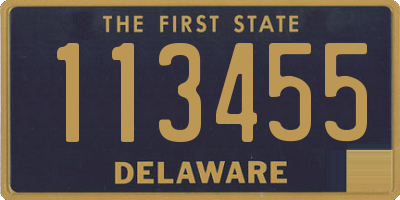 DE license plate 113455