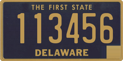 DE license plate 113456