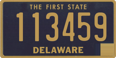 DE license plate 113459