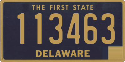 DE license plate 113463