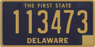 DE license plate 113473