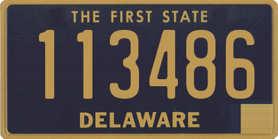 DE license plate 113486