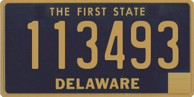 DE license plate 113493