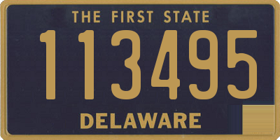 DE license plate 113495