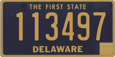 DE license plate 113497