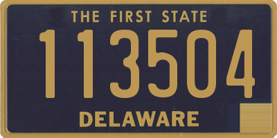 DE license plate 113504