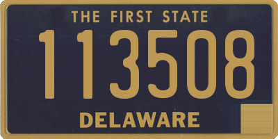 DE license plate 113508