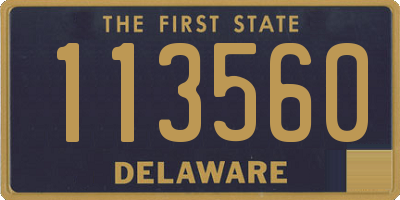 DE license plate 113560