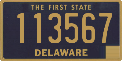 DE license plate 113567