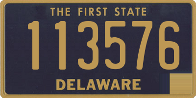 DE license plate 113576