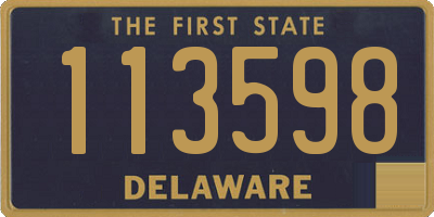 DE license plate 113598