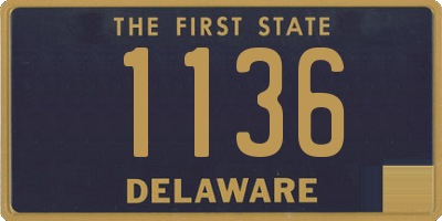 DE license plate 1136