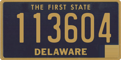 DE license plate 113604