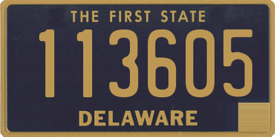 DE license plate 113605