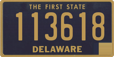 DE license plate 113618