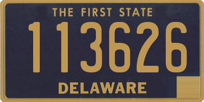 DE license plate 113626