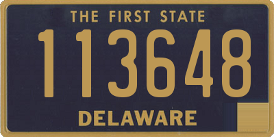 DE license plate 113648