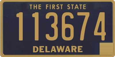 DE license plate 113674