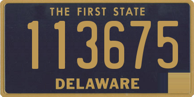 DE license plate 113675