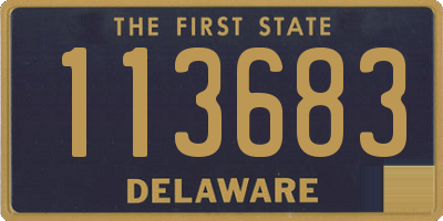 DE license plate 113683