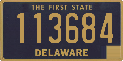 DE license plate 113684