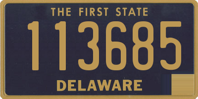 DE license plate 113685