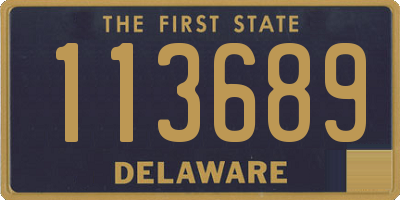 DE license plate 113689