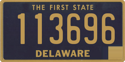 DE license plate 113696