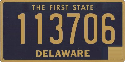 DE license plate 113706