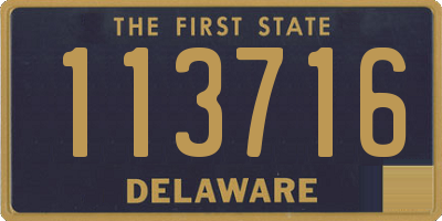 DE license plate 113716